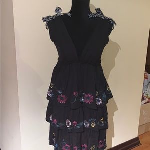 Black Embroidered Dress